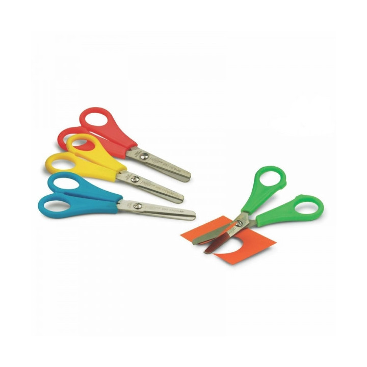 Faibo Tijeras Escolares 13cm - Punta Redonda - Acero Inoxidable - Colores Surtidos