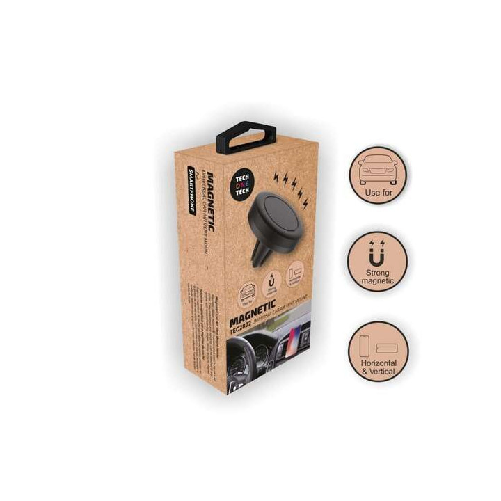 TechOneTech Soporte de Coche Magnetico para Smartphones hasta 7.2" - Posicion Horizontal y Vertical - Fijacion a Salida de Vent