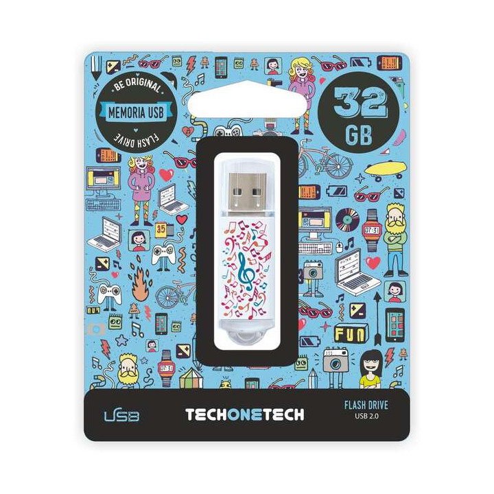 TechOneTech Music Dream Memoria USB 2.0 32GB (Pendrive)