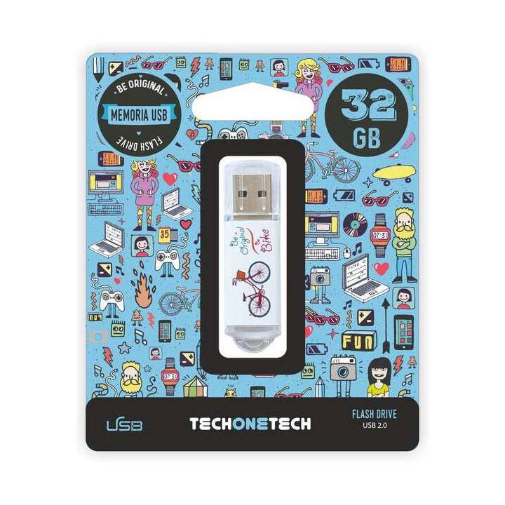 TechOneTech Be Bike Memoria USB 2.0 32GB (Pendrive)