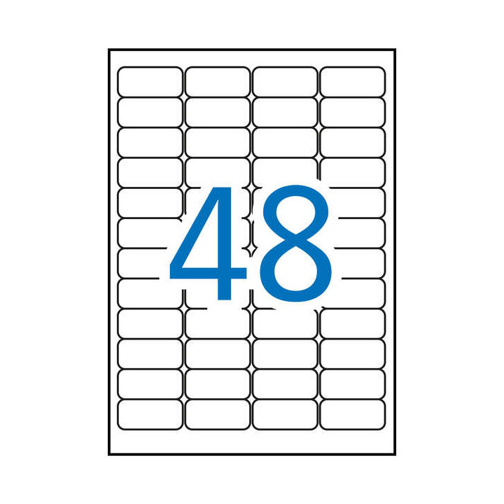 Apli Etiquetas Blancas de Seguridad 45.7 x 21.2mm 10 Hojas