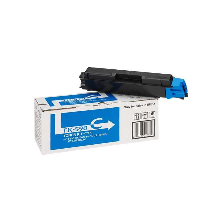 Kyocera TK590 Cyan Cartucho de Toner Original - 1T02KVCNL0/TK590C