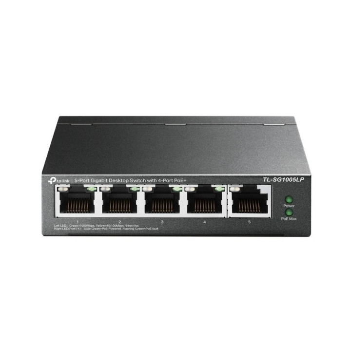 TP-Link Switch de Sobremesa - 5 Puertos Gigabit con 4 Puertos PoE