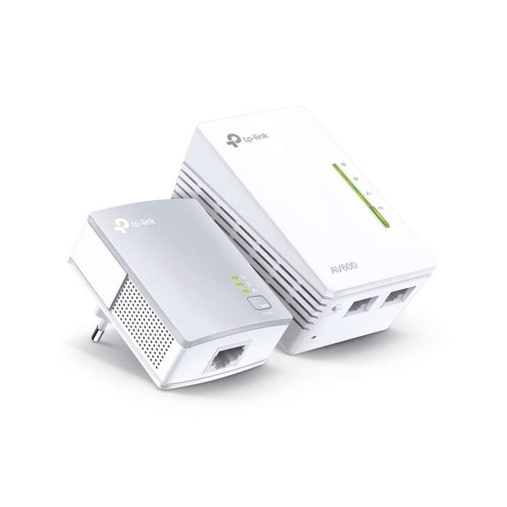TP-Link Kit Adaptadores PLC/Powerline WiFi 600Mbps 2 Puertos Ethernet 10/100mbps