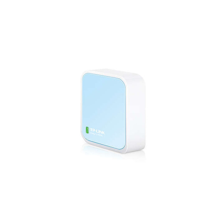 TP-Link Router inalambrico Nano N 300Mbps - 1 EP ETH - 1 EP Micro USB -Antena Interna - Color Blanco/Azul