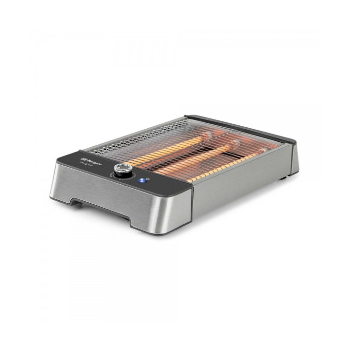 Orbegozo TO 2030 Tostadora Horizontal de Acero Inoxidable 600W -  6 Posiciones de Tueste - Para Cualquier tipo de Pan - Bandeja