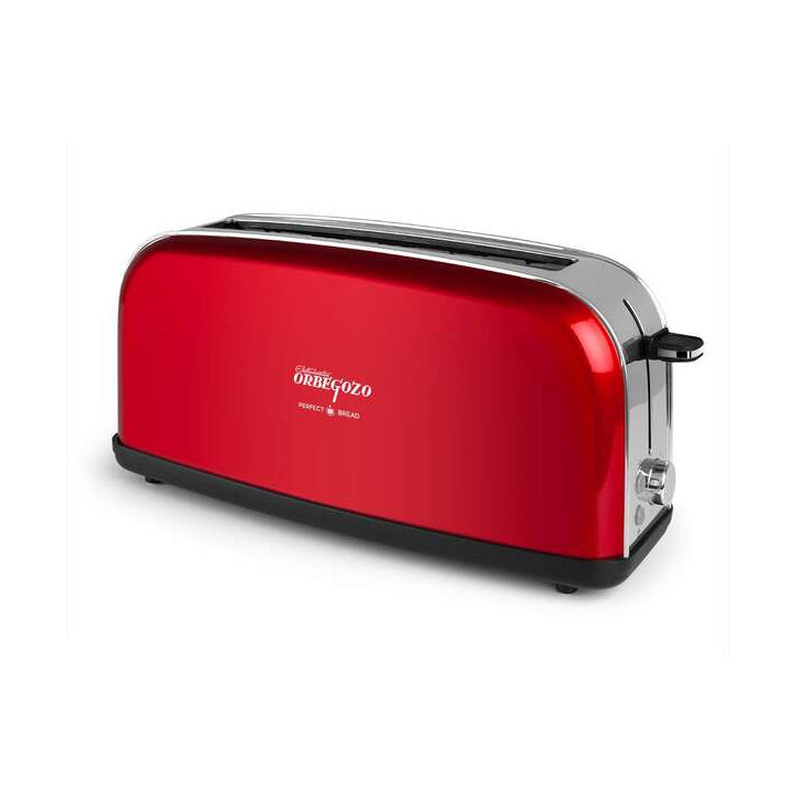 Orbegozo TOV 6200 Tostadora Vintage Ranura Larga - Acero Inoxidable - 6 Niveles de Tostado - Descongelacion y Recalentamiento -