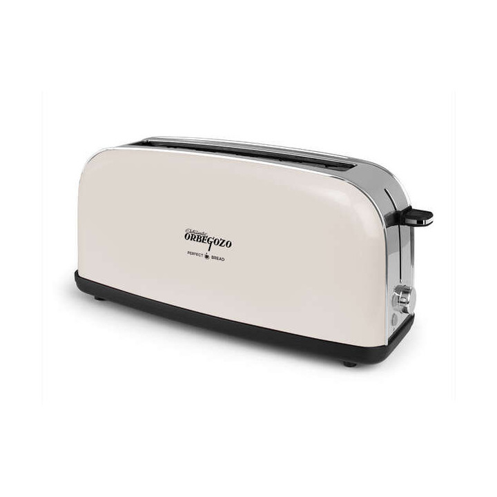 Orbegozo TOV 6210 Tostadora Vintage - Ranura Larga - Carcasa Acero Inoxidable - 6 Niveles de Tostado - Descongelado y Recalenta