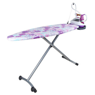 Orbegozo TP 5000 Tabla de Planchar Plegable con Reposa Planchas y Funda de Algodon - Rejilla de Acero Resistente - Altura Ajust