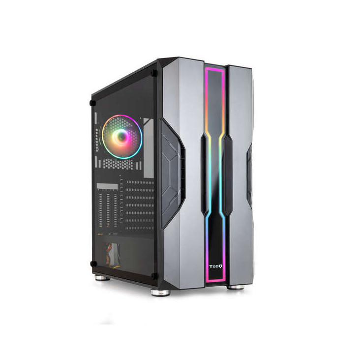 Tooq Nightcity Caja Semitorre Gaming EATX/ATX/Micro-ATX/Mini-ITX - Panel Lateral Cristal Templado - Tamaño Disco Soportado 3.5