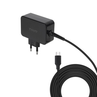 Tooq Cargador de Portatil GaN USB-C/PD 45W - Cable de 1.80m - Color Negro
