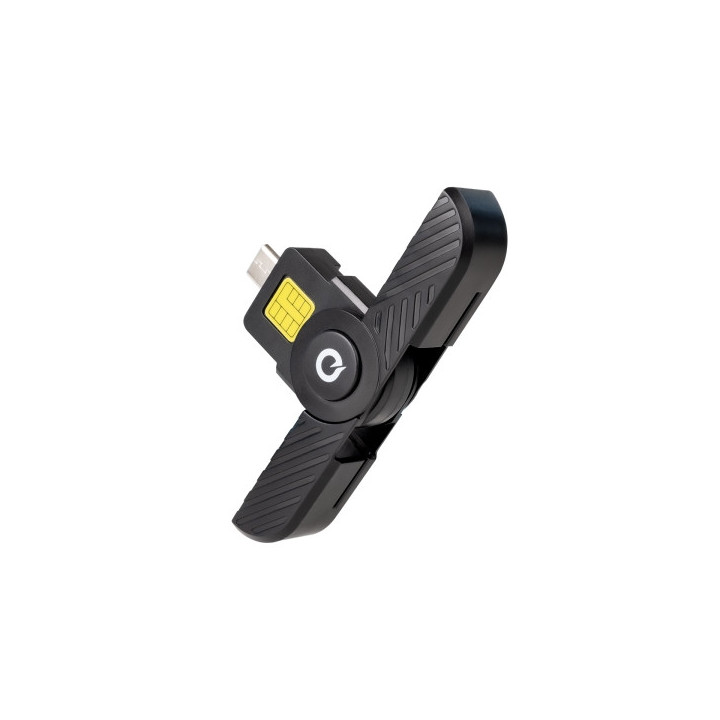 Tooq Lector de Tarjeta Inteligente y DNI - USB-C - Compatible con DNI 4.0 y Documento de Identidad de Portugal - Color Negro