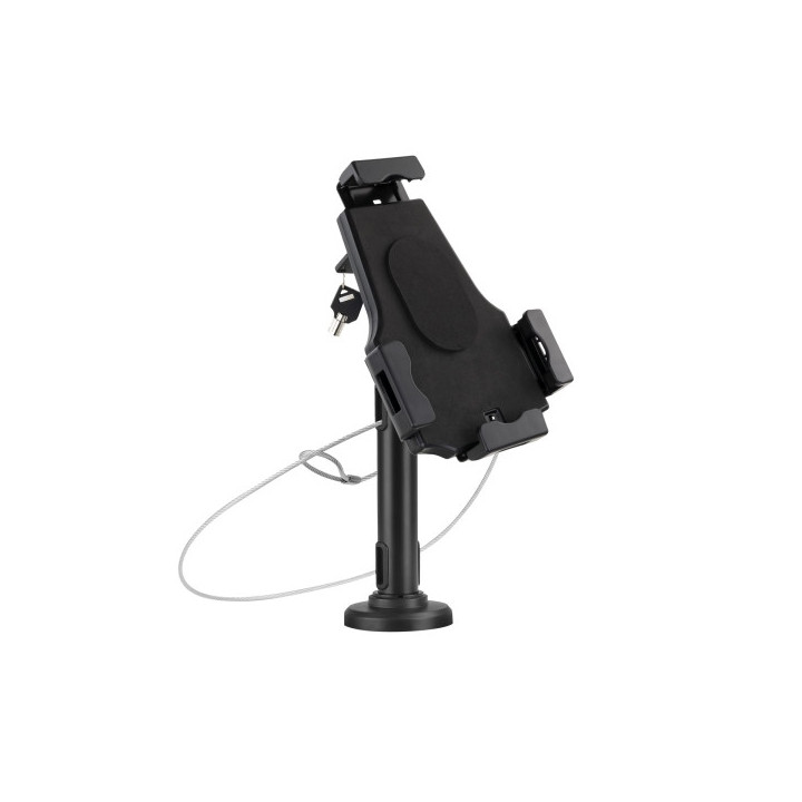 Tooq Soporte de Sobremesa y Pared Profesional Ajustable para Tablet de entre 7.9” a 10.5” - Incluye Candado Antirrobo - Org