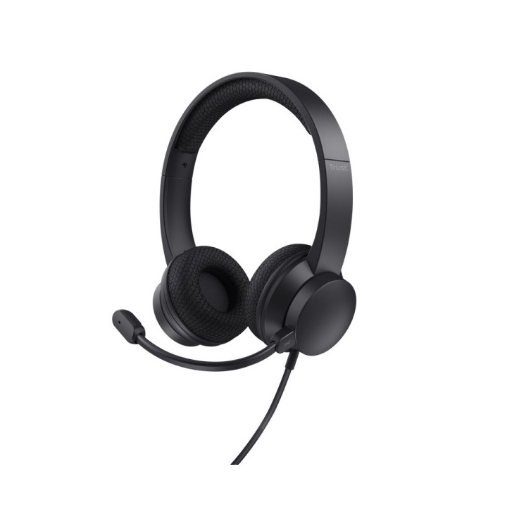 Trust Ayda Auriculares con Microfono USB - Cancelacion de Ruido - Diadema Ajustable - Controles en Auricular - Cable de 1.8m -