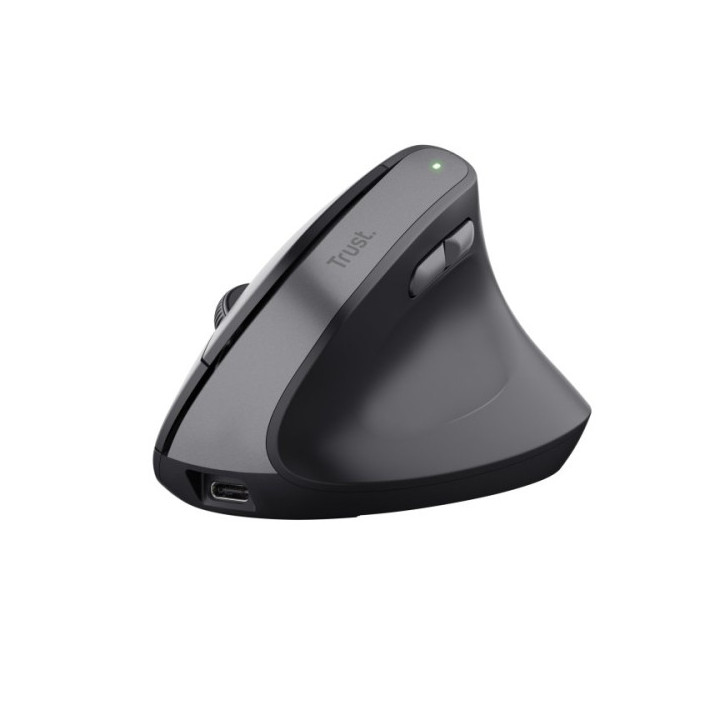 Trust Raton Inalambrico USB - Tecnologia Silent Click - 6 Botones - Recargable por USB-C - Color Negro