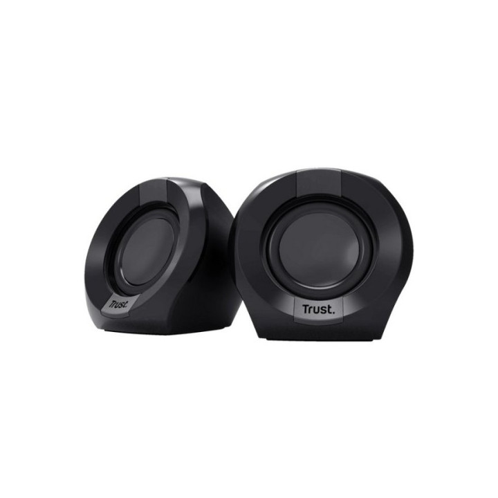 Trust Altavoces 2.0 USB 8W - Entrada y Salida Jack 3.5mm - Cable de 1.30m - Color Negro