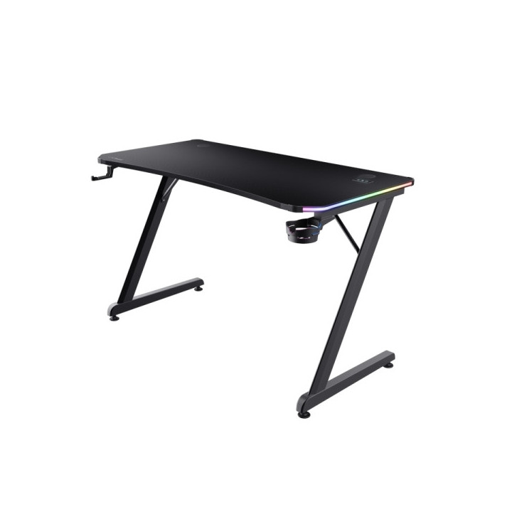 Trust Mesa Gaming GXT 709 - Luz RGB - Portavasos y Gancho para Auriculares