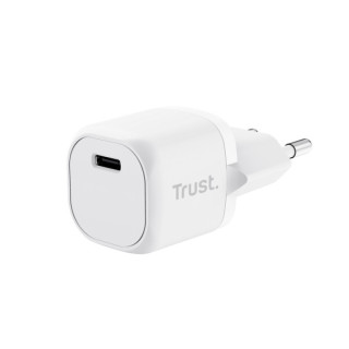 Trust Cargador USB-C 20W Ultrarreducido - Potente Salida de 20W - Compatible con Carga PD y PPS - Protecciones Contra Sobrecarg