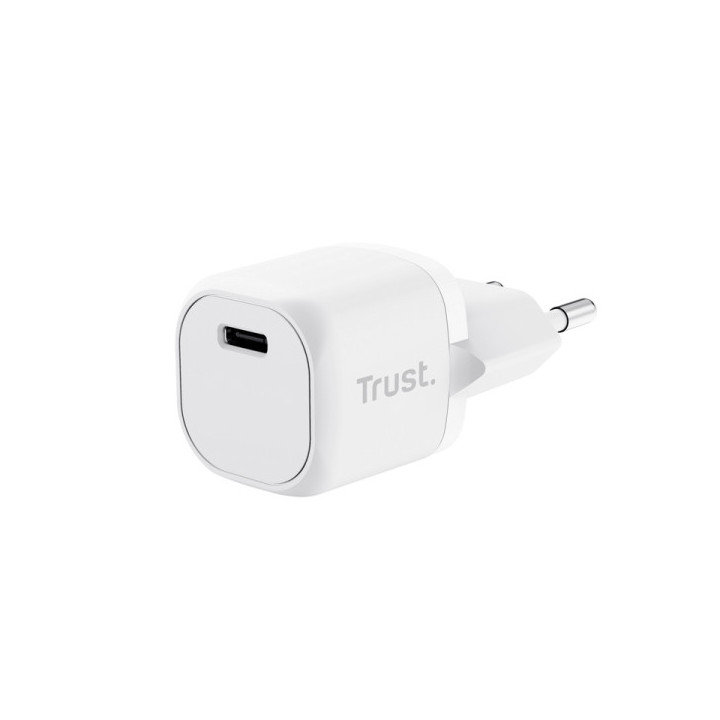 Trust Cargador USB-C 20W Ultrarreducido - Potente Salida de 20W - Compatible con Carga PD y PPS - Protecciones Contra Sobrecarg