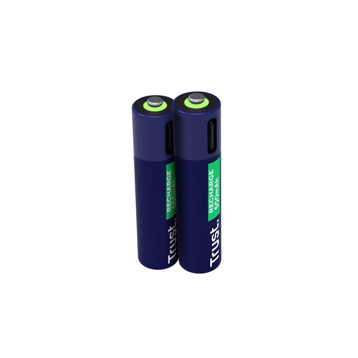 Trust Pack de 2 Pilas Recargables 500 mAh AAA
