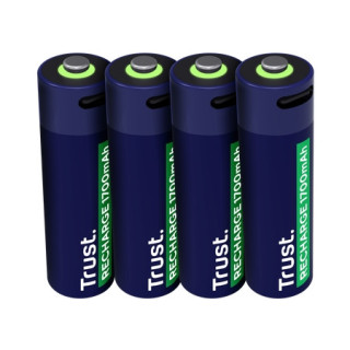 Trust Pack de 4 Pilas Recargables 1700 mAh AA