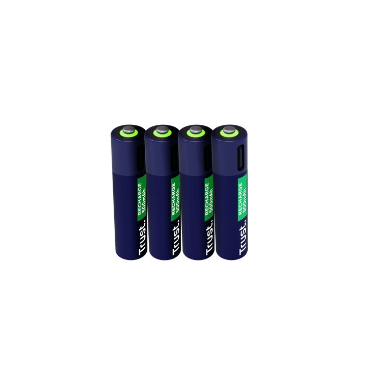 Trust Pack de 4 Pilas Recargables 500 mAh AAA