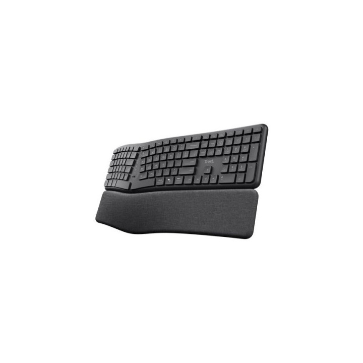 Trust Keyra Teclado Inalambrico Bluetooth - Multidispositivo - Teclas Ergonomicas y Silenciosas - Coloe Negro
