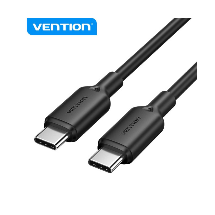 Vention Cable USB - Conector Niquelado - Potencia 60W - Corriente Max. 3A - Color Negro