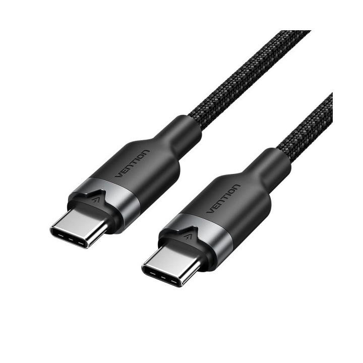 Vention Cable USB-C a USB-C 3A 60W - 1m - Trenzado - Color Negro