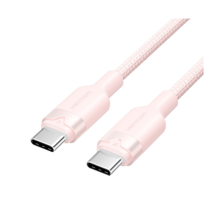 Vention Cable USB-C a USB-C 3A 60W - 2m - Trenzado - Color Rosa