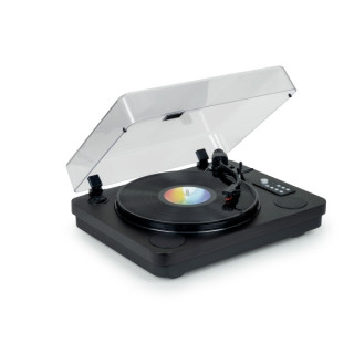 Thomson TT650BT Tocadiscos Estereo con Altavoces Incorporados - Funcion Parada Automatica -  Conexion RCA/Bluetooth - Color Neg