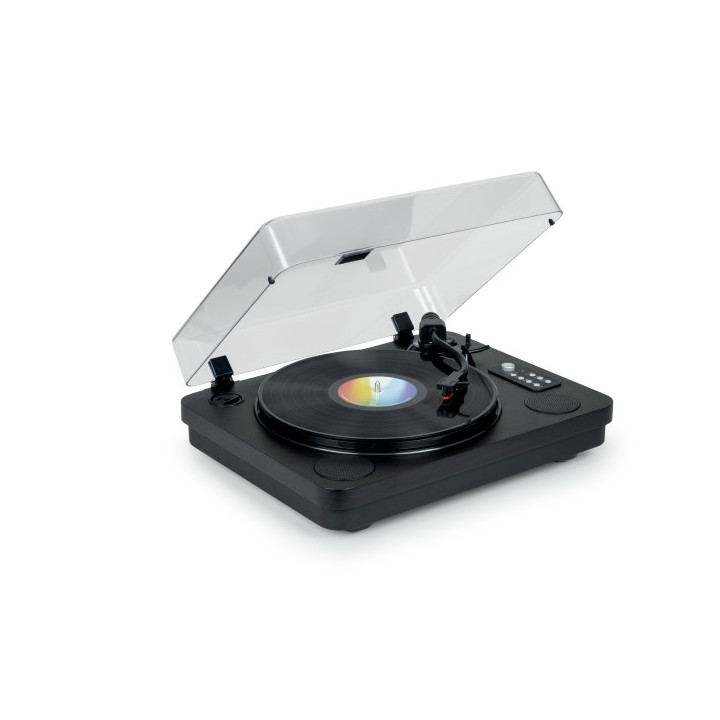 Thomson TT650BT Tocadiscos Estereo con Altavoces Incorporados - Funcion Parada Automatica -  Conexion RCA/Bluetooth - Color Neg