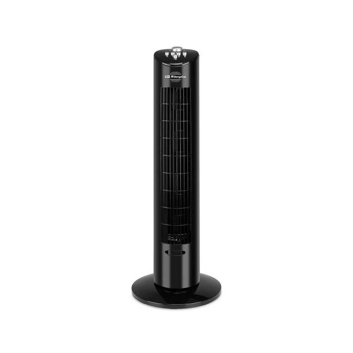 Orbegozo TW 0800 Ventilador de Torre Oscilante - Potente y Silencioso - Temporizador de 2h - Diseño Elegante - Bandeja para Es