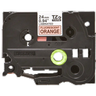 Brother TZeB51 Cinta Laminada Fluorescente Original de Etiquetas - Texto negro sobre fondo blanco - Ancho 24mm x 5 metros