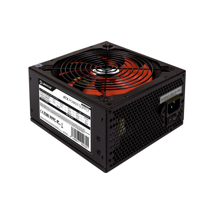 Unykach ATX 550W Gaming Fuente de Alimentacion 550W ATX 2.3 - PPFC - Ventilador 140mm