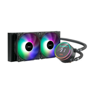 Unykach Aquastorm 240 Kit de Refrigeracion Liquida - 2 Ventiladores de 120mm - Iluminacion RGB - Visualizacion Temperatura CPU