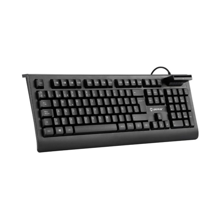 Unykach KB918 Teclado USB con Lector Inteligente de Tipo PC/SC 2.0 como DNIe o Tarjeta Sanitaria Española - Idioma Español -