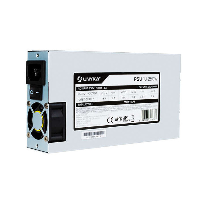 Unykach Flex 1U Estandar Fuente de Alimentacion 250W Flex 1U Estandar - APFC - Ventilador 40mm