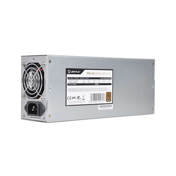 Unykach Flex 2U 600W 80 Plus Bronze Fuente de Alimentacion 600W Flex 2U ATX - APFC - Ventilador 60mm