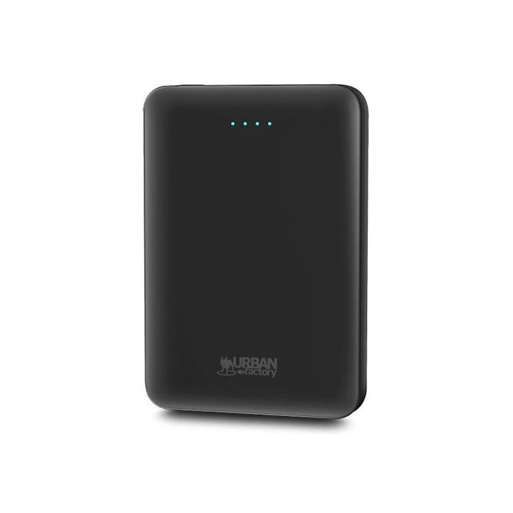 Urban Factory Juicee Max Powerbank 5000mAh - Entrada USB-C - Salida USB-C y USB-A - Color Negro
