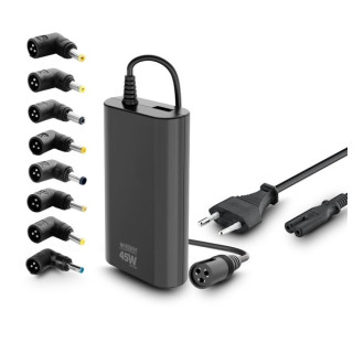 Urban Factory Alee Cargador Universal para Portatil de 45W - 1x USB-A - Color Negro