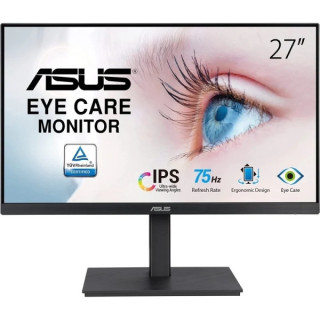 Asus Monitor 27" IPS LED FullHD 1080p 75Hz - Respuesta 5ms - Ajustable en Altura y Giratorio - Angulo de Vision 178° - 16:9 -
