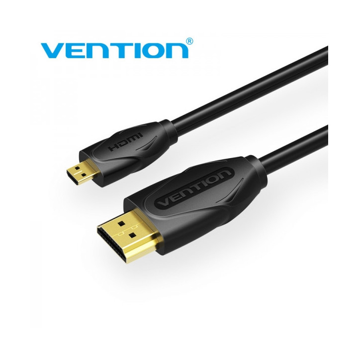 Vention Cable HDMI 1.4 Macho a Micro HDMI Macho - 1.5m - Color Negro