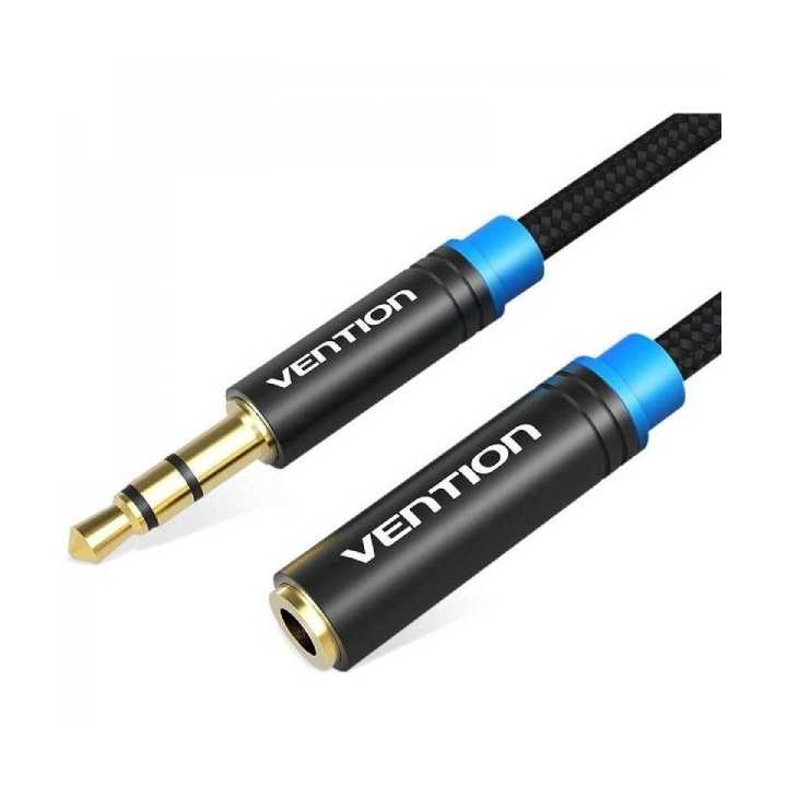 Vention Cable alargador Estereo Jack 3.5 Macho a Jack 3.5 Hembra - 2m - Color Negro