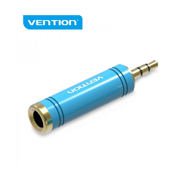 Vention Adaptador Jack 3.5 Macho a Jack 6.5 Hembra - Color Azul