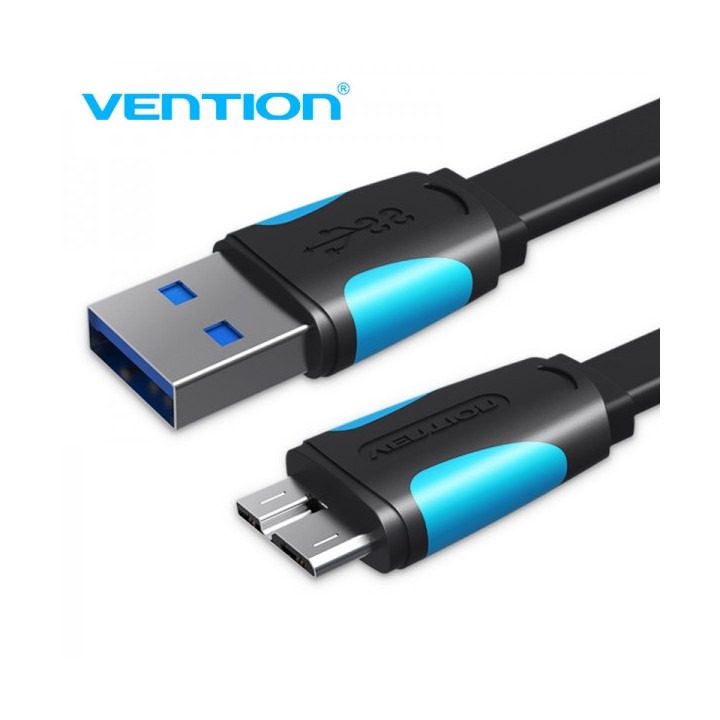 Vention Cable USB 3.0 Macho a MicroUSB Macho - 0.25m - Azul y Negro