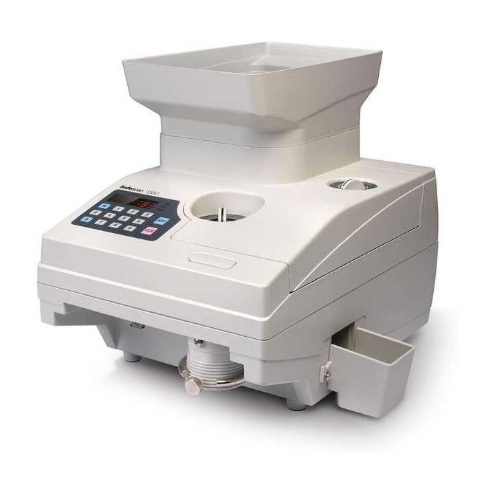 Safescan 1550 Contadora de Monedas - Alta Capacidad - Pantalla LCD de Facil Lectura - Velocidad de Conteo Rapida