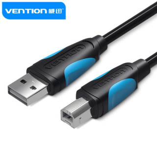 Vention Cable USB 2.0 Impresoras - Transmision 480 Mbps - Recubrimiento Aluminio y Trenza Metalica - Carcasa PVC - AWG 24+28 -