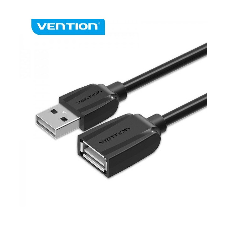 Vention Cable Alargador USB 2.0 Macho a USB Hembra - 0.5m - Color Negro