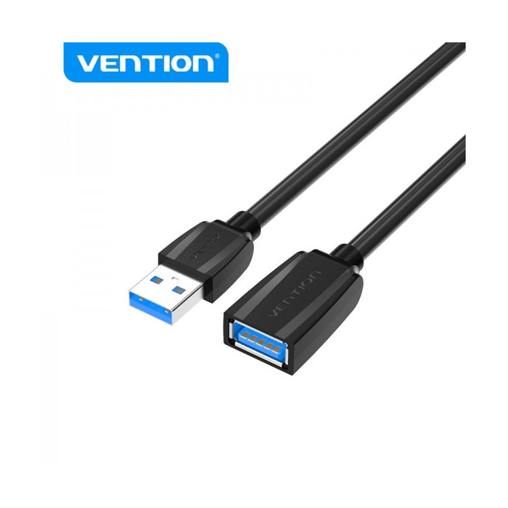 Vention Cable de Extension USB3.0 Macho a Hembra - 1.5m - Color Negro